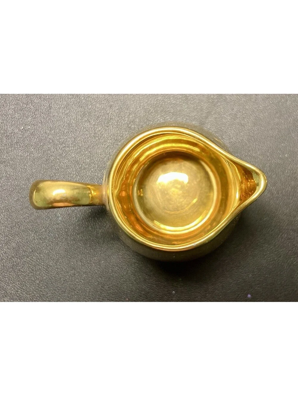 Royal Crown China LBC USA 1950s 22kt Gold Creamer Sugar Bowl Set, 3x2.75”